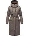 Produktbild: Navahoo Damen Wintermantel warmer Parka lang mit hohem Kragen und weicher Kapuze Hokulanii Dark Grey Gr. M