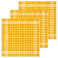 Produktbild: KRACHT 3er Pack Frottee Küchenhandtücher Trockenperle ca.50x50 cm Baumwolle gelb