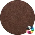 Produktbild: BIASTO - Premium Filz Untersetzer - rund 20cm - Farbe: braun-meliert (HF033). Design Glas-Untersetzer für Getränke, Tisch, Bar, Tasse, Vase