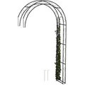 Produktbild: Relaxdays Rosenbogen, Schwarz, Metall, 130x245x36 cm, Gartenzubehör, Gartendeko