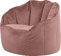 Produktbild: icon Sitzsack-Sessel Bean Bag Sirena, Rosa, Samt, Plüsch Xl Sitzsack Erwachsene mit Füllung Für Das Wohnzimmer, Groß Indoor Sitzsäcke - Hergestellt in Deutschland
