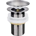 Produktbild: Moderne Ablaufgarnitur in Gebürstetem Nickel - Einfache Installation, 6,6 cm