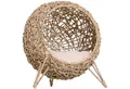 Produktbild: PawHut Tierhaus Katzenhöhle aus PE-Rattan mit Kissen, erhöhten Füßen PE-Rattan, für Katzen, Naturholz