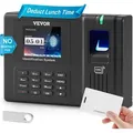 Produktbild: VEVOR Stempeluhr Arbeitszeiterfassungsgerät für Mitarbeiter mit Fingerabdruck, RFID-Karten und PIN-Eingabe in einem, eigenständige biometrische ...