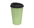 Produktbild: elasto Coffee-to-go-Becher Kaffeebecher 300 ml Trinkbecher mit Deckel und Riffel-Optik, Made in Germany, BPA-frei, 100% recyclebar, Heißgetränke, Teebecher
