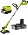 Produktbild: Ryobi Hybrid Rasentrimmer 230V/18V +2Ah Akku +Ladegerät +Zusatzgriff RLT1831H20F