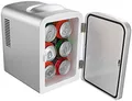 Produktbild: Rosenstein & Söhne Mini Kühlschrank Auto: Mobiler Mini-Kühlschrank mit Wärmefunktion, 4 Liter, 12 & 230 V (Tischkühlschrank, Getränkekühlschrank, Zigarettenanzünder)