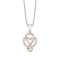 Produktbild: s.Oliver Jewel Damen Kette Silber Rosé Bicolor Zirkonia Herz 9081684