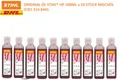 Produktbild: ORIGINAL ÖL STIHL® HP 100ML x 10 STÜCK MISCHÖL 0781 319 8401