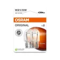 Produktbild: Osram ORIGINAL LINE, W21/5W, signal lamps with Glass wedge base, double blister (2 lamps), white