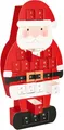 Produktbild: BRUBAKER Adventskalender zum Befüllen 2025 - Weihnachtsmann mit 24 Türchen für Gutscheine, Süßigkeiten und andere Überraschungen - DIY Weihnachtskalender - 46 cm groß aus Pappe - Rot