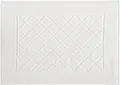 Produktbild: Kleine Wolke Badematte Bridge, Badvorleger, Badezimmer Teppich, Höhe 70 mm, beidseitig nutzbar, fußbodenheizungsgeeignet, Baumwolle, rechteckig, Badteppich, Frottier-Qualität, Uni Farben, Karo Muster