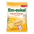 Produktbild: Em-eukal Ingwer-Orange Hustenbonbon zuckerfrei 75g 10er Pack – Aromatischer Ingwer und fruchtig-erfrischende Orangen sorgen für ein harmonisches Geschmackserlebnis – Mit Vitamin C (10 x 75g)