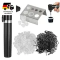 Produktbild: Emalla Tattoo Pigment Mixer Set Schwarz mit Rührern und Farbbechern, 100