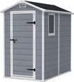 Produktbild: Keter Manor 4x6 Gartenhaus, 130x192x198cm, 3,8m³ Rauminhalt, wetterfest, wartungsfrei, grau