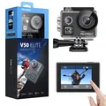 Produktbild: AKASO Action Cam 4K60FPS 40M Unterwasserkamera 20MP WiFi Action Kamera mit Touchscreen EIS mit 8X Zoom Sprachsteuerung Fernbedienung Zubehör Kit Sportkamera (V50 Elite)
