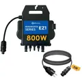 Produktbild: APsystems® EZ1-M 800W Mikrowechselrichter integriete WLAN & Bluetooth + 5m Netzanschlusskabel Betteri® auf Schuko für Balkonkraftwerk, 0% MwSt.
