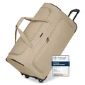 Produktbild: REDOLZ große L Trolley-Reisetasche mit Rollen 71 cm | 81 Liter | für Männer & Frauen (Duffle Essentials)
