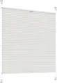 Produktbild: Sonello Plissee Klemmfix ohne Bohren 60cm x 160cm Weiß Faltrollo Plisseerollo Jalousie für Tür & Fenster Blickdicht Sichtschutz Sonnenschutz Fertifplissee Rollo