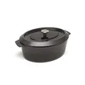 Produktbild: Woll Iron, Bräter, oval, Carbon Grey 34 x 26 cm, 12.5 cm hoch, 7,5 Liter