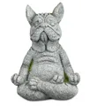 Produktbild: formano Gartenfigur Gartenfigur Yoga-Hund steingrau 40 cm aus Magnesia In Outdoor Statue