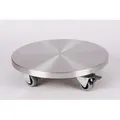 Produktbild: Szagato Pflanzenroller Möbelroller ALU Edelstahl 30 cm 40 cm 50 cm (Alle Ausführungen) silberfarben 300 Doppelrollen + Bremse | 40 cm x 40 cm x 9 cm