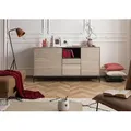 Produktbild: Sideboard Akazie 160x45x85 grau-weiß geölt CHICAGO #04