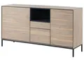 Produktbild: Massivmoebel24 Sideboard CHICAGO (Massivholz), Sideboard Akazie 160x45x85 grau-weiß geölt CHICAGO #04