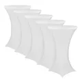 Produktbild: NYVI Stehtischhusse NYVIGala - Elastische Stretchhusse für Stehtische & Bistrotische Farbe:Weiß;Größe:Ø 80-85 cm - 5er Set