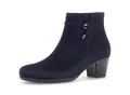Produktbild: Stiefelette GABOR, Damen, Gr. 39, nachtblau, Ziegenveloursleder, unifarben, Schuhe Stiefelette, Blockabsatz, Ankleboots, mit komfortabler Best Fitting-Ausstattung