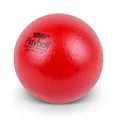 Produktbild: Volley - Schaumstoffball Spielball mit Elefantenhaut, Weicher Wurfball, Robuster Softball aus PUR-Schaum für Schule, Verein & Freizeit, 16 cm Durchmesser, 105 g, hohe Sprungkraft, Rot