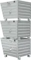 Produktbild: Stapel-Muldenkippbehälter, Volumen 0,70 cbm, LxBxH 1200x800x900 mm, Traglast 1500 kg, verzinkt