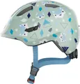 Produktbild: ABUS Kinderhelm Smiley 3.0 - Fahrradhelm mit tiefer Passform, kindergerechten Designs & Platz für einen Zopf - für Mädchen und Jungs - Hellgrün mit Muster, Größe M (50-55 cm)