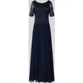 Produktbild: Vera Mont Abendkleid mit Spitzenbesatz in Dunkelblau, Größe 50