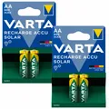 Produktbild: 4x Varta Longlife Solar Akku HR6 AA Mignon 800 mAH (2x2er Pack)