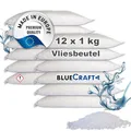 Produktbild: Bluecraft - Luft-Entfeuchter Granulat im Vliesbeutel 12 x 1 kg Nachfüllpackung Raumentfeuchter ohne Strom