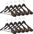 Produktbild: Liszton Kleiderbügel Kleiderbügel aus Holz mit extra breiter Schulterauflage 10 Stück