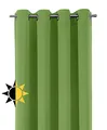 Produktbild: BEAUTEX Verdunkelungsgardine mit Ösen, Blackout Ösenschal Blickdicht abdunkelnd, Größe und Farbe wählbar (Breite: 140 cm, Höhe: 225 cm, Apfelgrün)