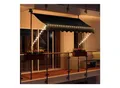 Produktbild: Swing&Harmonie LED - Markise mit Kurbel Klemmmarkise Balkonmarkise mit Beleuchtung und Solarmodul Fallarm Markise Sonnenschutz Terrasse Balkon - versch. Ausführungen