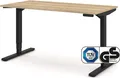Produktbild: ASSMANN Elektrisch höhenverstellbarer Schreibtisch Y-Line Eiche Natura Schwarz, 140x70cm, Memoryfunktion, Kollisionsschutz, 2-fach-Motorik