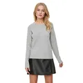 Produktbild: VERO MODA Damen VMDOFFY LS O-Neck Blouse GA NOOS 10201022, Light Grey Melange, S