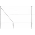Produktbild: vidaXL Zaun mit Pfosten Silber 1 x 25 m Stahl 3350766