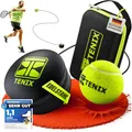 Produktbild: TENIX® Tennis-Trainer Set [mit Power-Grip-System] Tennis Trainingsgerät für Kinder & Erwachsene | Tennis alleine Spielen im Hof, im Park, auf dem Tennisplatz | Hole dir deinen Selbst-Trainer!