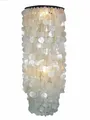 Produktbild: GURU SHOP Deckenlampe/Deckenleuchte, Muschelleuchte aus Hunderten Capiz, Perlmutt Plättchen - Modell Samoa XL, 200x40x40 cm