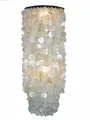 Produktbild: Deckenlampe / Deckenleuchte, Muschelleuchte aus hunderten Capiz, Perlmutt Plät