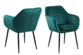 Produktbild: AC Design Furniture Wendy Esszimmerstuhl, B: 57 x T:61 x H: 83 cm, Flaschengrün/Schwarz, Samt/Metall, 1 Stk.