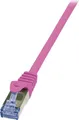 Produktbild: LogiLink Cat6a S/FTP, 1m, 1 m, Cat6a, S/FTP (S-STP), RJ-45, RJ-45, Pink
