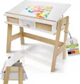 Produktbild: Juskys Kinder Schreibtisch Fietje Plus - Neigungs- & höhenverstellbarer Lerntisch - 2 Schubladen