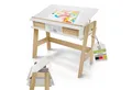 Produktbild: Juskys Kinderschreibtisch Fietje Plus, Neigungs- & höhenverstellbar, Schreibtisch für Kinder, Holz, Stauraum