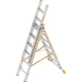Produktbild: Layher Mehrzweckleiter Topic 1041, 3-teilig, mit 2 x 6 Sprossen + 1 x 6 Stufen